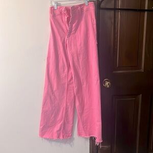 Pink Zara marine straight leg jeans rare